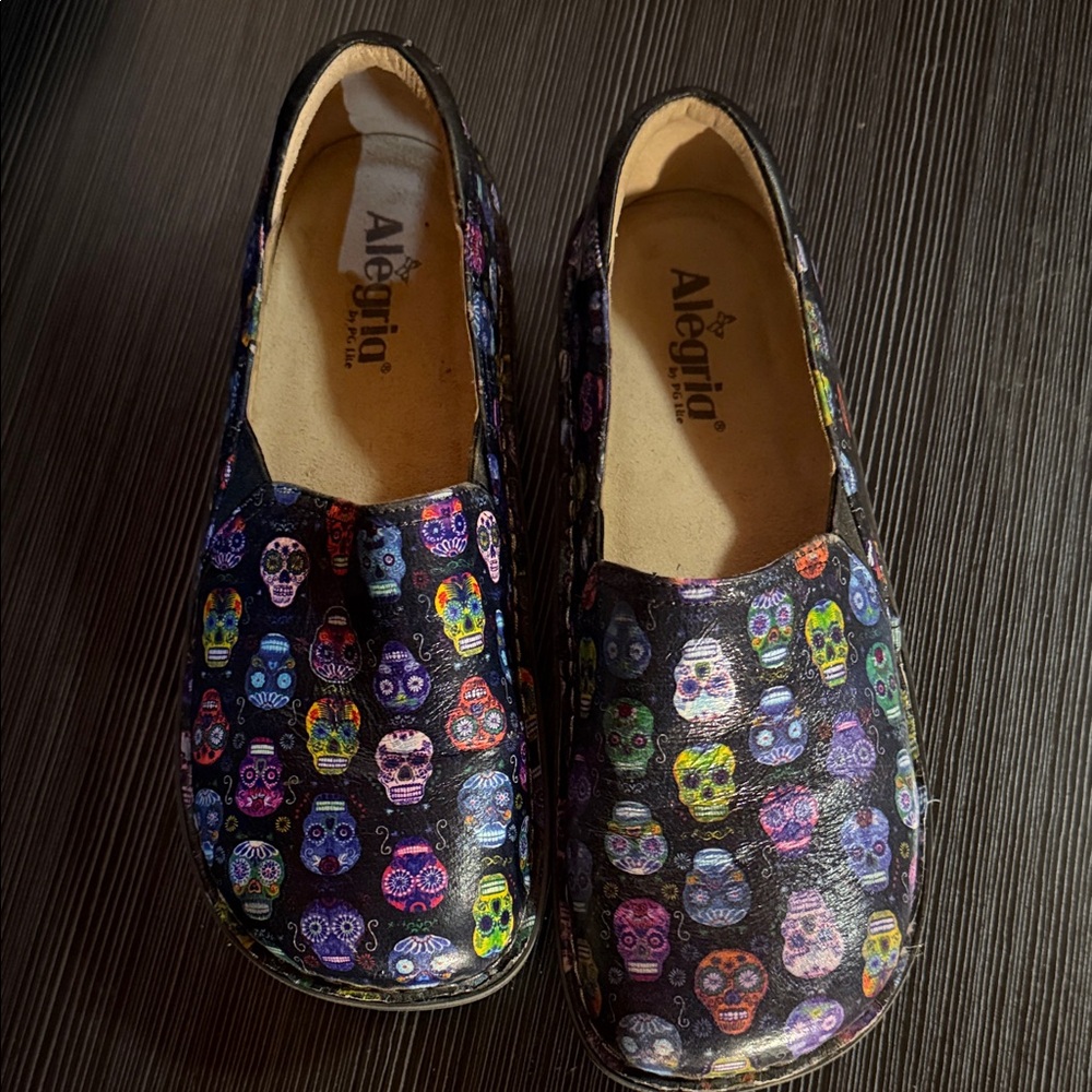 Alegria Multicolor Skull clogs